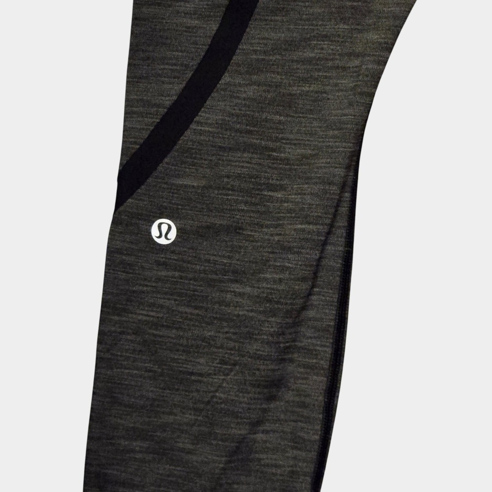 Lululemon Women's On Track Tight Leggings Heathered Black Gray 6 Athleisure Yoga - Picture 5 of 9
